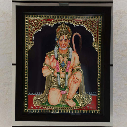 Hanuman Tanjore Painting For Puja Room