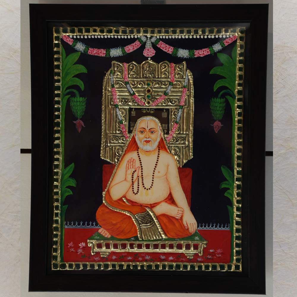 Ragavendra Tanjore Painting For Puja Room