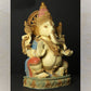 Colorful Blessing Lord Ganesha Idol - Handcrafted Traditional Ganesha Statue For Home Decor