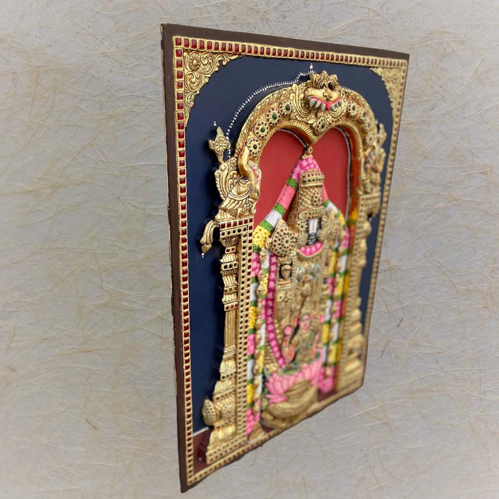 Balaji Lakshmi 3D Wall Sculpture Divinehandmade Artwork For Temple And Home Decor