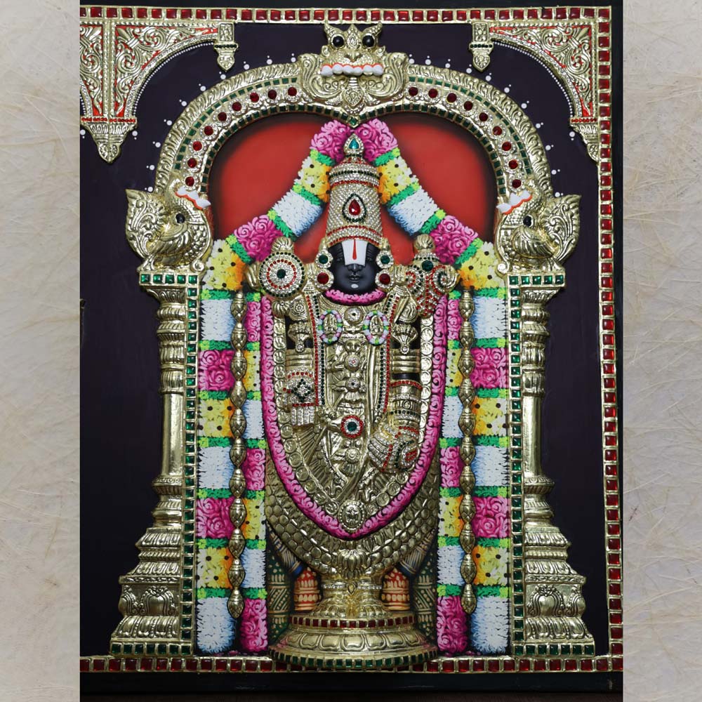 Balaji Padmavati 3D Wall Sculpture Divine Temple And Home Decor