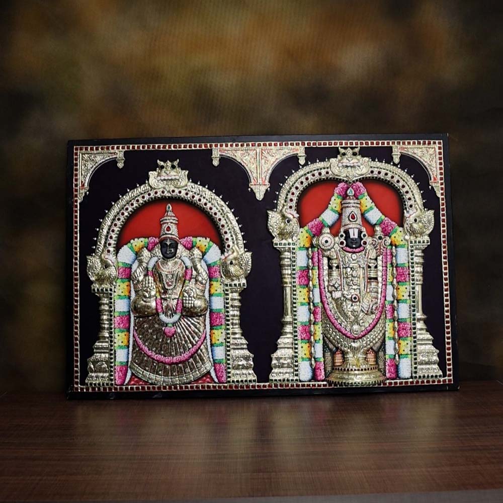 Balaji Padmavati 3D Wall Sculpture Divine Temple And Home Decor