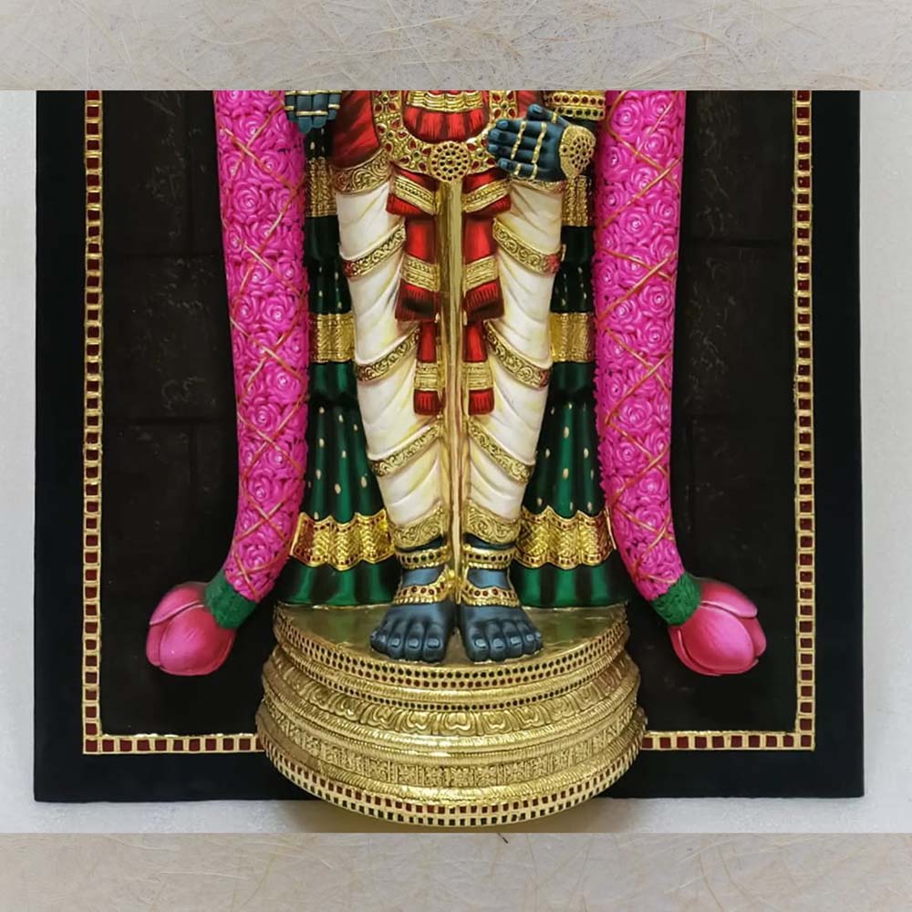 Balaji Nijapada Dharshana In Prabhavali 3D Handmade Wall Sculpture Divine Temple And Home Decor