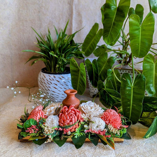 Shola Flower Arrangement - Symphony In Peach And Cream