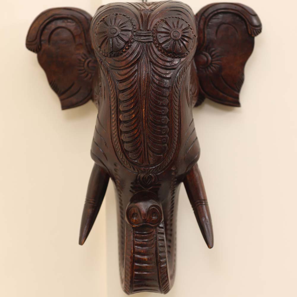 Elephant Head Rosewood Finish