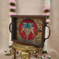 Twin Parrot Trays Maroon