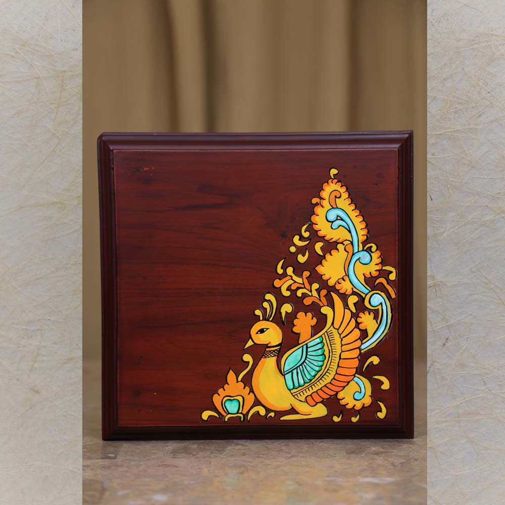 Peacock Handpainted Kollam Manai
