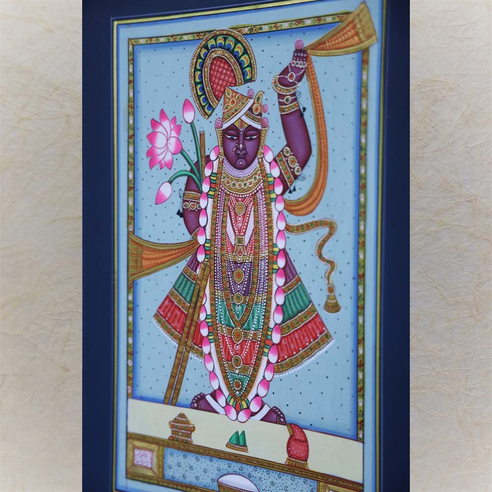 Shrinathji Of Nathdwara Pastel Hues Pichwai Painting