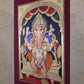 Ganesha Simha Ganesha Handmande Tanjore Style Gold Painting