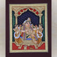 Krishna With Consorts Krishna Durbar Handmande Tanjore Style Gold Painting