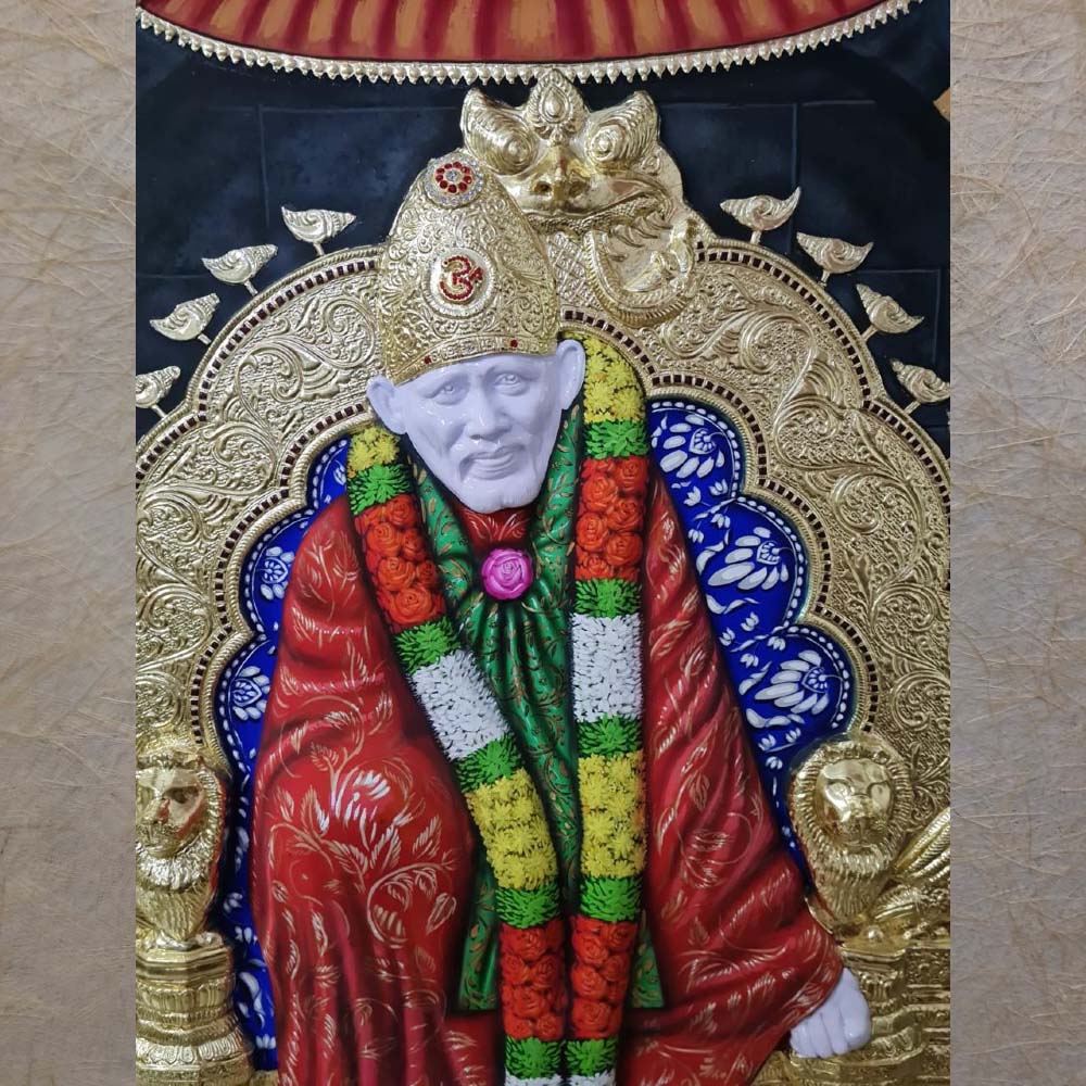 Sai Baba Original Shiridi Sai Baba Tanjore Painting