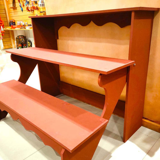 Handcrafted 3-Step Golu Padi - Plain Painted Finish (No Kollam)