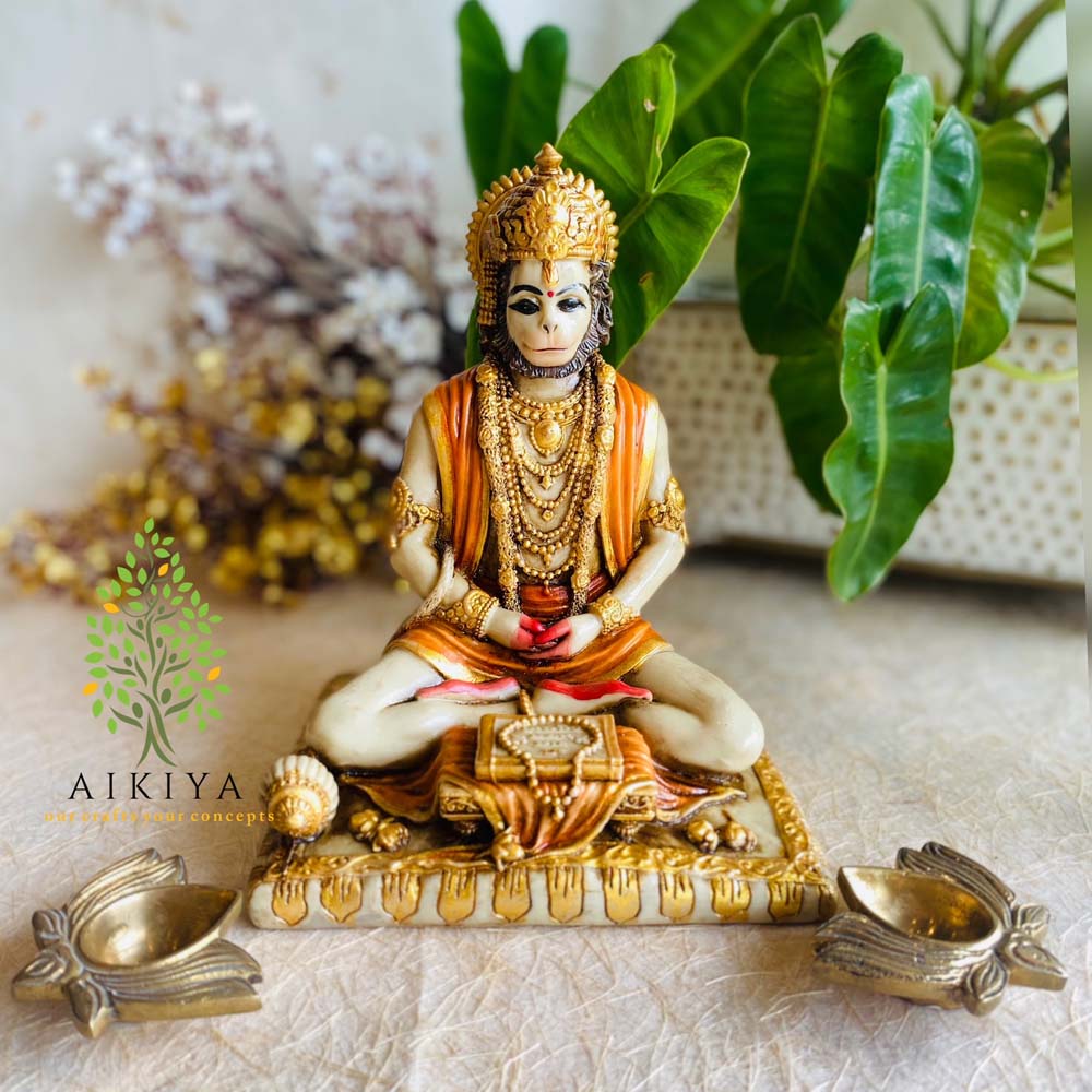 Hanuman Sitting Gold Antique