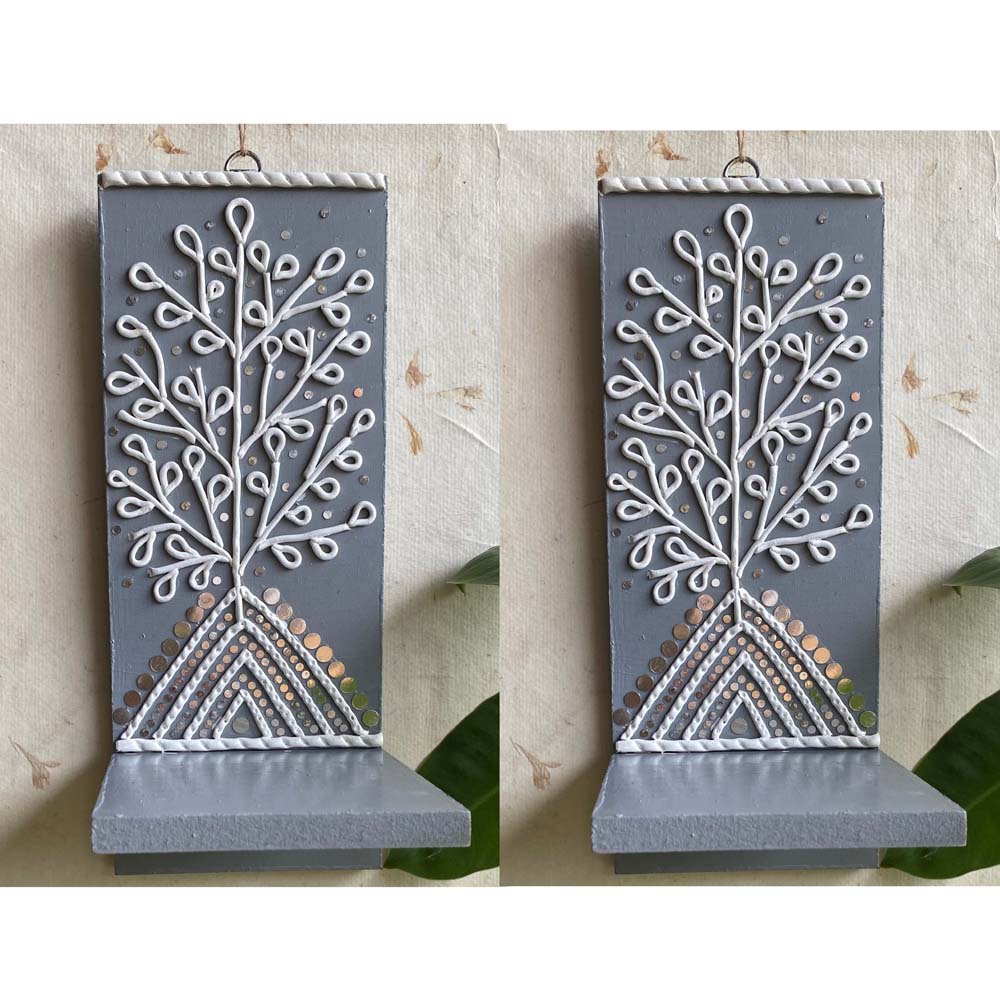 Kollam Wall Stand Set Of 2.Boxed As A Set